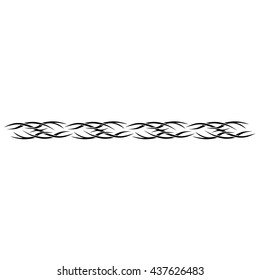 Tattoo tribal border vintage design vector simple ribbon. 
