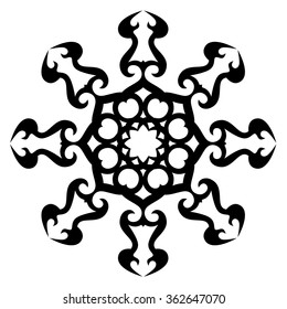 Tattoo tribal circle vector shape. Tribal tattoos. Art tribal tattoo. Isolated vector sketch of a tattoo. Idea for design. Creative tattoo ornament vector.