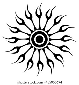 Tattoo tribal circle vector shape. Tribal tattoos. Art tribal tattoo. Isolated vector sketch of a tattoo. Idea for design. Creative tattoo ornament vector.