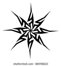 Tattoo tribal circle vector shape. Tribal tattoos. Art tribal tattoo. Isolated vector sketch of a tattoo. Idea for design. Creative tattoo ornament vector.