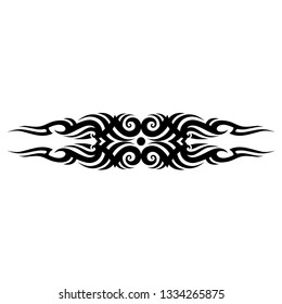tattoo tribal design band, fantasy pattern border vector