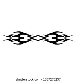 tattoo tribal design  border, vector sketch isolated illustration