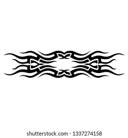 tattoo tribal design border vector sketch isolated