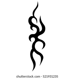 tattoo tribal design pattern, flames fire maori style, vector design sketch, single flame sleeve pattern arm. Simple logo. 