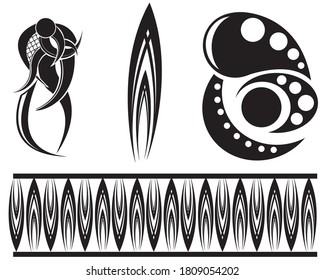 arte de plantillas vectoriales de diseño tribal de tatuajes