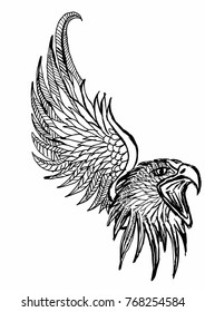 Tattoo tribal eagle graphic desing vector art