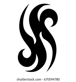 Tattoo tribal forearm vector design. Simple logo. Individual designer isolated element for decorating the body of women, men and girls arm, leg and other body parts. 