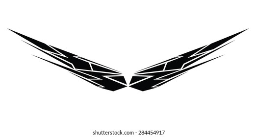 Tattoo tribal lower back vector. Individual designer isolated element for decorating the body of women and girls waist, back and stomach and other body parts. Abstract illustration.