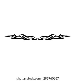 Tattoo tribal lower back vector design. Simple logo. Individual designer isolated element for decorating the body of women and girls waist, back and stomach and other body parts. Abstract illustration