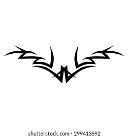Tattoo tribal lower back vector design. Simple logo. Individual designer isolated element for decorating the body of women and girls waist, back and stomach and other body parts. Abstract illustration