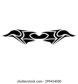 Tattoo tribal lower back vector design. Simple logo. Individual designer isolated element for decorating the body of women and girls waist, back and stomach and other body parts. Abstract illustration