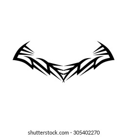Tattoo tribal lower back vector design. Simple logo. Individual designer isolated element for decorating the body of women and girls waist, back and stomach and other body parts. Abstract illustration