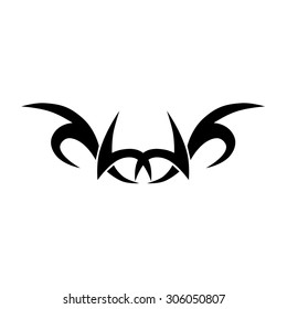 Tattoo tribal lower back vector design. Simple logo. Individual designer isolated element for decorating the body of women and girls waist, back and stomach and other body parts. Abstract illustration