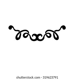 Tattoo tribal lower back vector design. Simple logo. Individual designer isolated element for decorating the body of women and girls waist, back and stomach and other body parts. Abstract illustration
