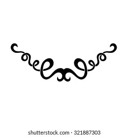 Tattoo tribal lower back vector design. Simple logo. Individual designer isolated element for decorating the body of women and girls waist, back and stomach and other body parts. Abstract illustration