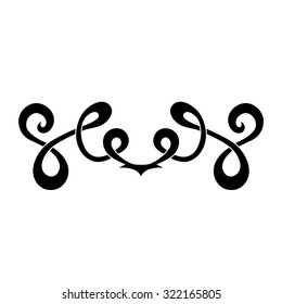 Tattoo tribal lower back vector design. Simple logo. Individual designer isolated element for decorating the body of women and girls waist, back and stomach and other body parts. Abstract illustration