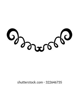 Tattoo tribal lower back vector design. Simple logo. Individual designer isolated element for decorating the body of women and girls waist, back and stomach and other body parts. Abstract illustration