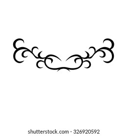 Tattoo tribal lower back vector design. Simple logo. Individual designer isolated element for decorating the body of women and girls waist, back and stomach and other body parts. Abstract illustration