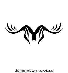 Tattoo tribal lower back vector design. Simple logo. Individual designer isolated element for decorating the body of women and girls waist, back and stomach and other body parts. Abstract illustration