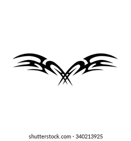 Tattoo tribal lower back vector design. Simple logo. Individual designer isolated element for decorating the body of women and girls waist, back and stomach and other body parts. Abstract illustration