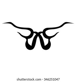 Tattoo tribal lower back vector design. Simple logo. Individual designer isolated element for decorating the body of women and girls waist, back and stomach and other body parts. Abstract illustration