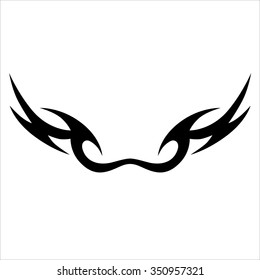 Tattoo tribal lower back vector design. Simple logo. Individual designer isolated element for decorating the body of women and girls waist, back and stomach and other body parts. Abstract illustration
