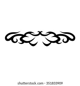 Tattoo tribal lower back vector design. Simple logo. Individual designer isolated element for decorating the body of women and girls waist, back and stomach and other body parts. Abstract illustration