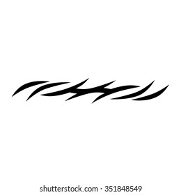 Tattoo tribal lower back vector design. Simple logo. Individual designer isolated element for decorating the body of women and girls waist, back and stomach and other body parts. Abstract illustration