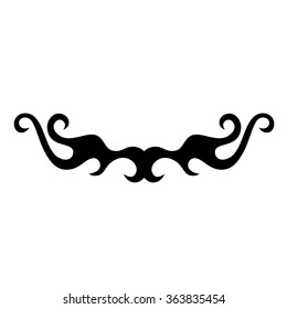 Tattoo tribal lower back vector design. Simple logo. Individual designer isolated element for decorating the body of women and girls waist, back and stomach and other body parts. Abstract illustration