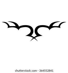 Tattoo tribal lower back vector design. Simple logo. Individual designer isolated element for decorating the body of women and girls waist, back and stomach and other body parts. Abstract illustration