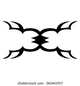 Tattoo tribal lower back vector design. Simple logo. Individual designer isolated element for decorating the body of women and girls waist, back and stomach and other body parts. Abstract illustration