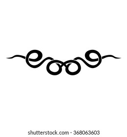 Tattoo tribal lower back vector design. Simple logo. Individual designer isolated element for decorating the body of women and girls waist, back and stomach and other body parts. Abstract illustration
