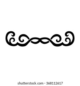 Tattoo tribal lower back vector design. Simple logo. Individual designer isolated element for decorating the body of women and girls waist, back and stomach and other body parts. Abstract illustration