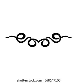 Tattoo tribal lower back vector design. Simple logo. Individual designer isolated element for decorating the body of women and girls waist, back and stomach and other body parts. Abstract illustration