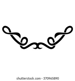 Tattoo tribal lower back vector design. Simple logo. Individual designer isolated element for decorating the body of women and girls waist, back and stomach and other body parts. Abstract illustration