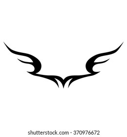 Tattoo tribal lower back vector design. Simple logo. Individual designer isolated element for decorating the body of women and girls waist, back and stomach and other body parts. Abstract illustration