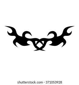 Tattoo tribal lower back vector design. Simple logo. Individual designer isolated element for decorating the body of women and girls waist, back and stomach and other body parts. Abstract illustration