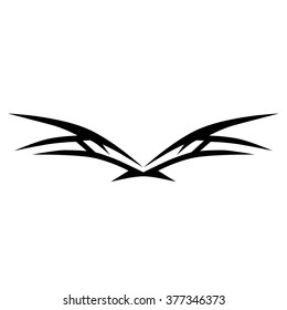 Tattoo tribal lower back vector design. Simple logo. Individual designer isolated element for decorating the body of women and girls waist, back and stomach and other body parts. Abstract illustration