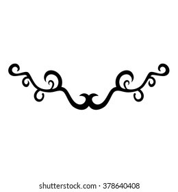 Tattoo tribal lower back vector design. Simple logo. Individual designer isolated element for decorating the body of women and girls waist, back and stomach and other body parts. Abstract illustration