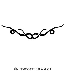 Tattoo tribal lower back vector design. Simple logo. Individual designer isolated element for decorating the body of women and girls waist, back and stomach and other body parts. Abstract illustration