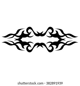 Tattoo tribal lower back vector design. Simple logo. Individual designer isolated element for decorating the body of women and girls waist, back and stomach and other body parts. Abstract illustration