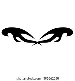Tattoo tribal lower back vector design. Simple logo. Individual designer isolated element for decorating the body of women and girls waist, back and stomach and other body parts. Abstract illustration
