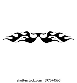 Tattoo tribal lower back vector design. Simple logo. Individual designer isolated element for decorating the body of women and girls waist, back and stomach and other body parts. Abstract illustration