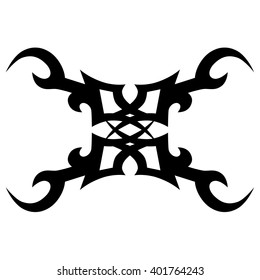 Tattoo tribal lower back vector design. Simple logo. Individual designer isolated element for decorating the body of women and girls waist, back and stomach and other body parts. Abstract illustration