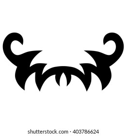 Tattoo tribal lower back vector design. Simple logo. Individual designer isolated element for decorating the body of women and girls waist, back and stomach and other body parts. Abstract illustration