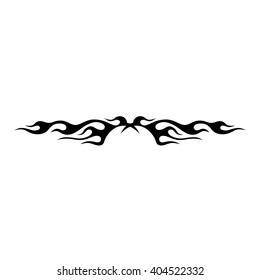 Tattoo tribal lower back vector design. Simple logo. Individual designer isolated element for decorating the body of women and girls waist, back and stomach and other body parts. Abstract illustration