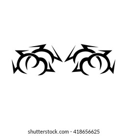 Tattoo tribal lower back vector design. Simple logo. Individual designer isolated element for decorating the body of women and girls waist, back and stomach and other body parts. Abstract illustration