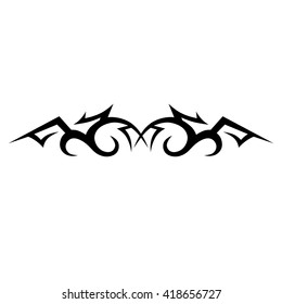 Tattoo Tribal Lower Back Vector Simple Stock Vector (Royalty Free ...