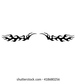 Tattoo tribal lower back vector design. Simple logo. Individual designer isolated element for decorating the body of women and girls waist, back and stomach and other body parts. Abstract illustration