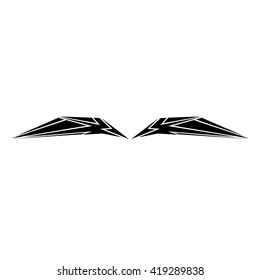 Tattoo tribal lower back vector design. Simple logo. Individual designer isolated element for decorating the body of women and girls waist, back and stomach and other body parts. Abstract illustration